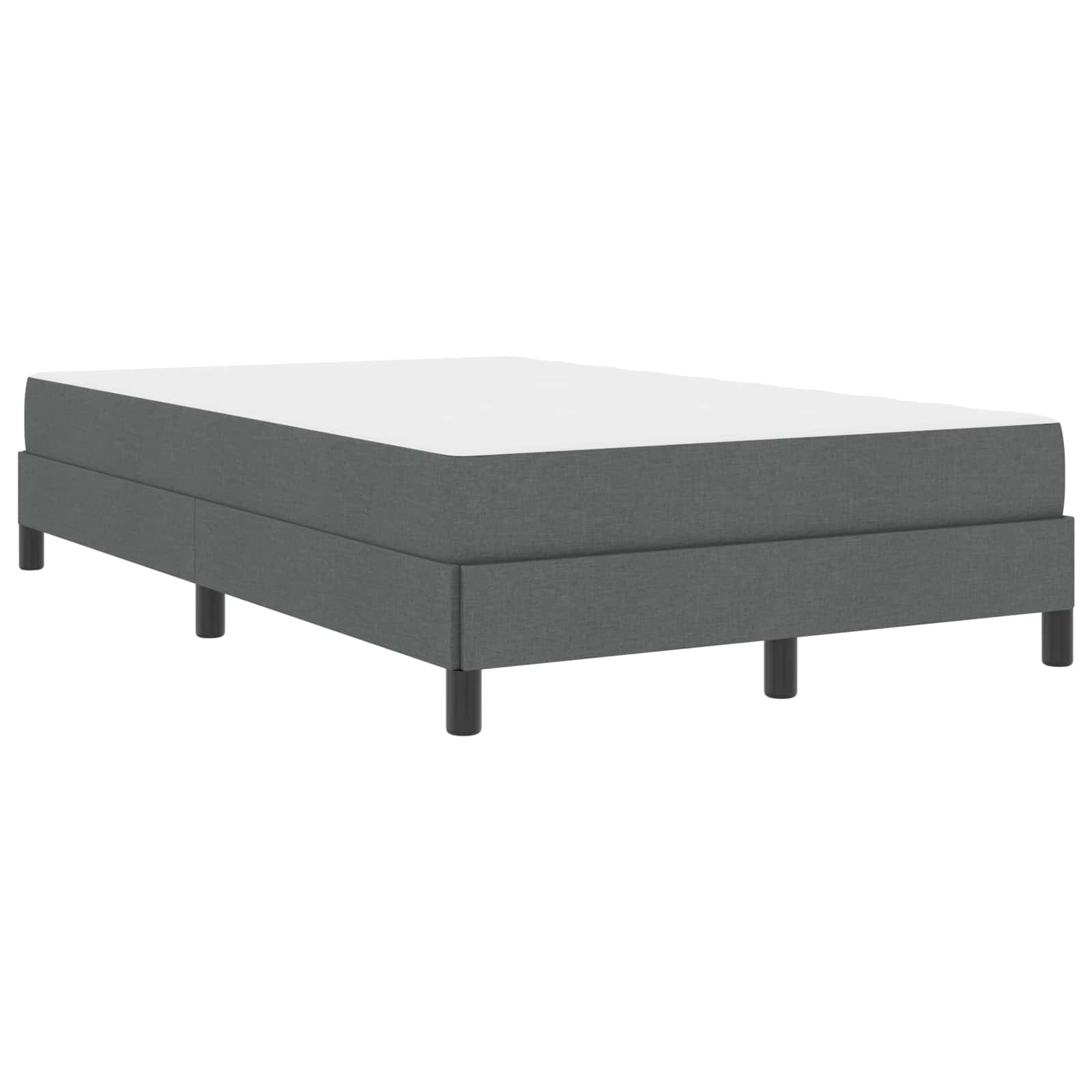 Lit à ressorts avec matelas Gris foncé 120 x 200 cm tissu - XIOS