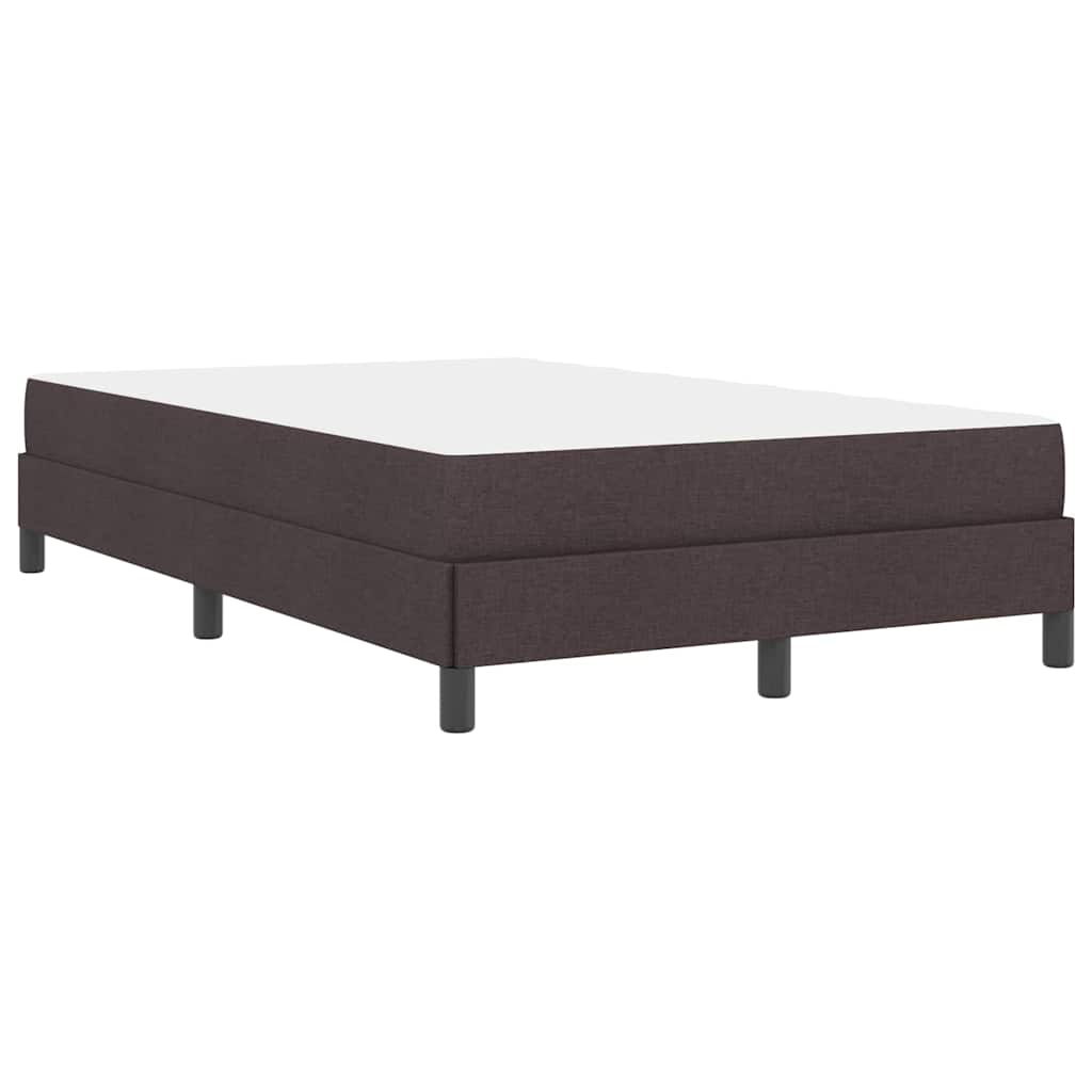Lit à ressorts avec matelas Marron foncé 120 x 200 cm tissu - XIOS