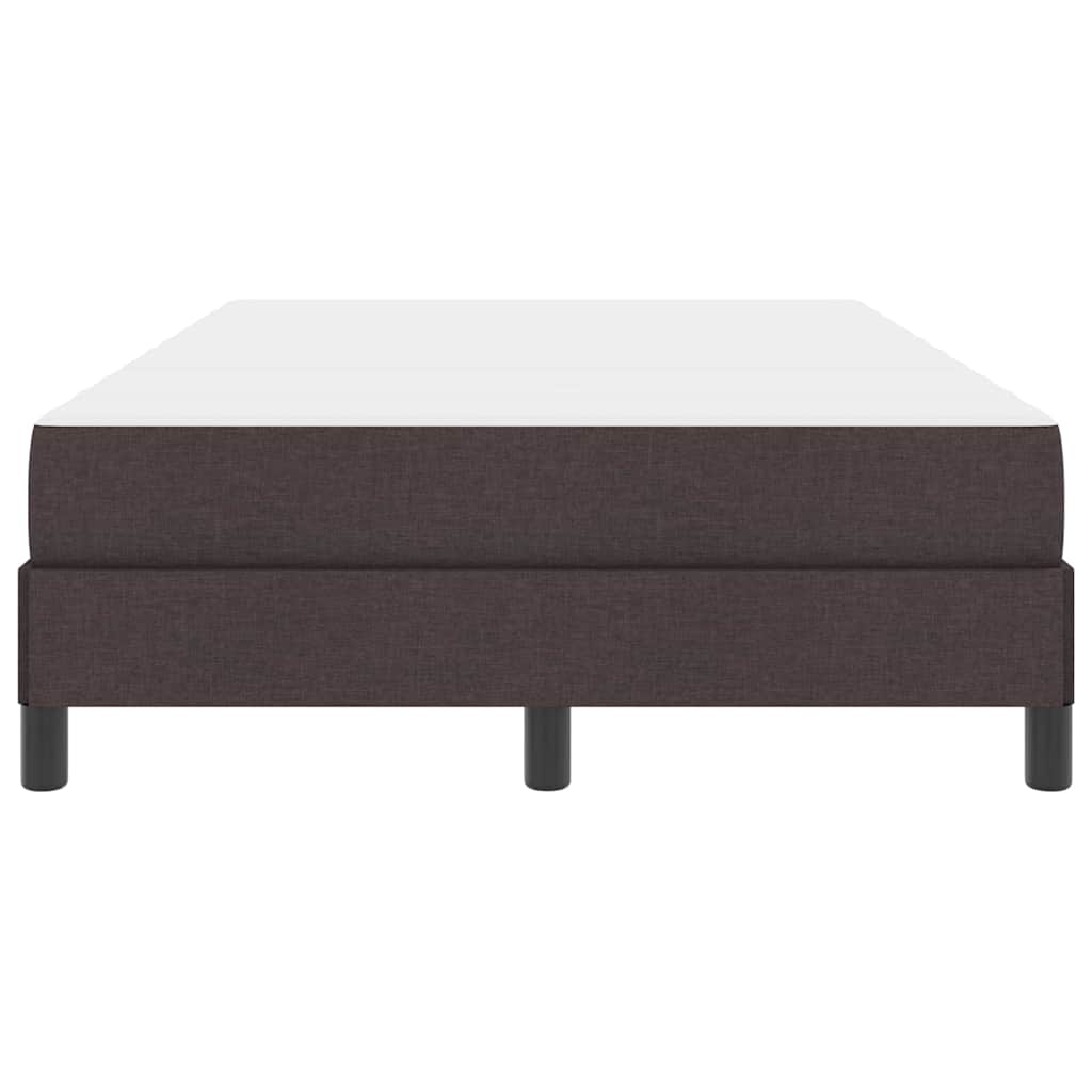 Lit à ressorts avec matelas Marron foncé 120 x 200 cm tissu - XIOS