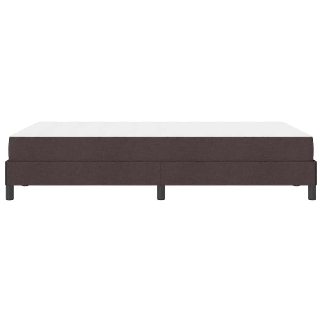 Lit à ressorts avec matelas Marron foncé 120 x 200 cm tissu - XIOS