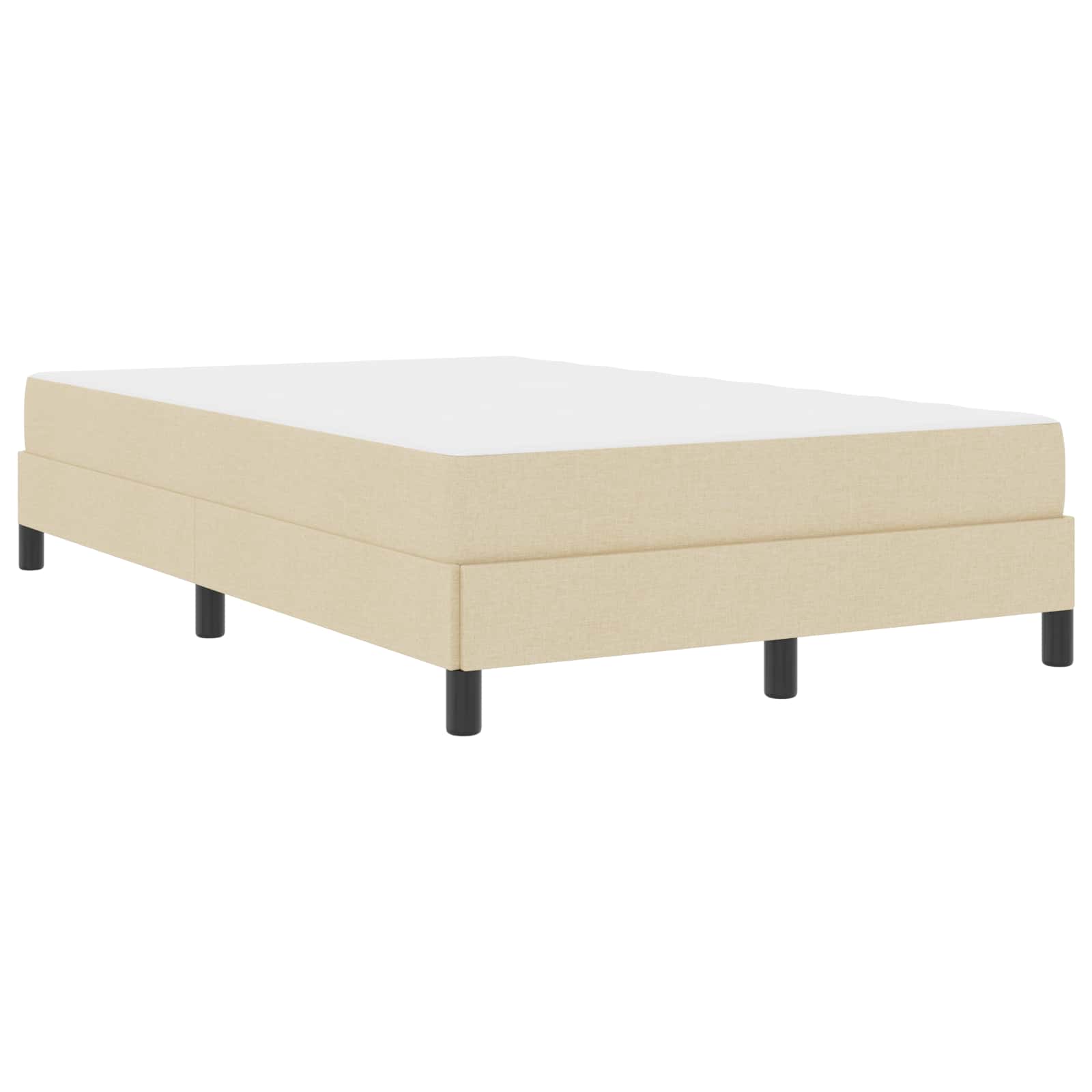 Lit à ressorts avec matelas Crème 120 x 200 cm tissu - XIOS