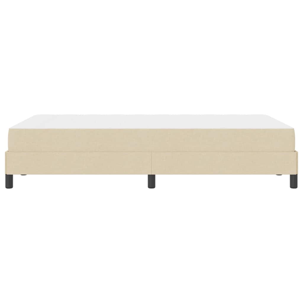 Lit à ressorts avec matelas Crème 120 x 200 cm tissu - XIOS