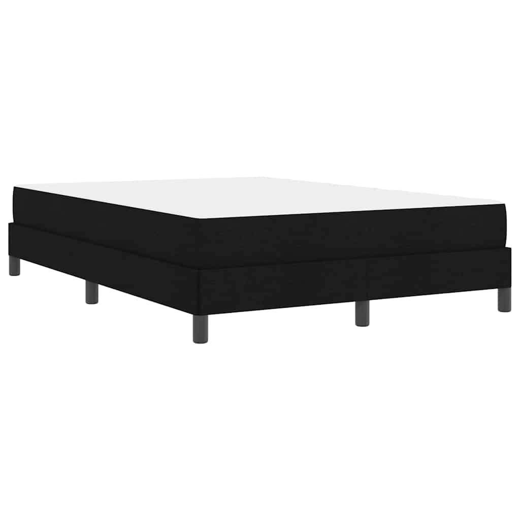 Lit à ressorts avec matelas Noir 140 x 190 cm tissu - XIOS