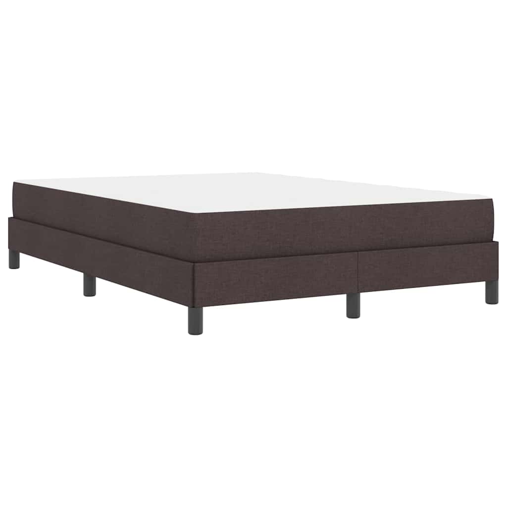 Lit à ressorts avec matelas Marron foncé 140 x 190 cm tissu - XIOS