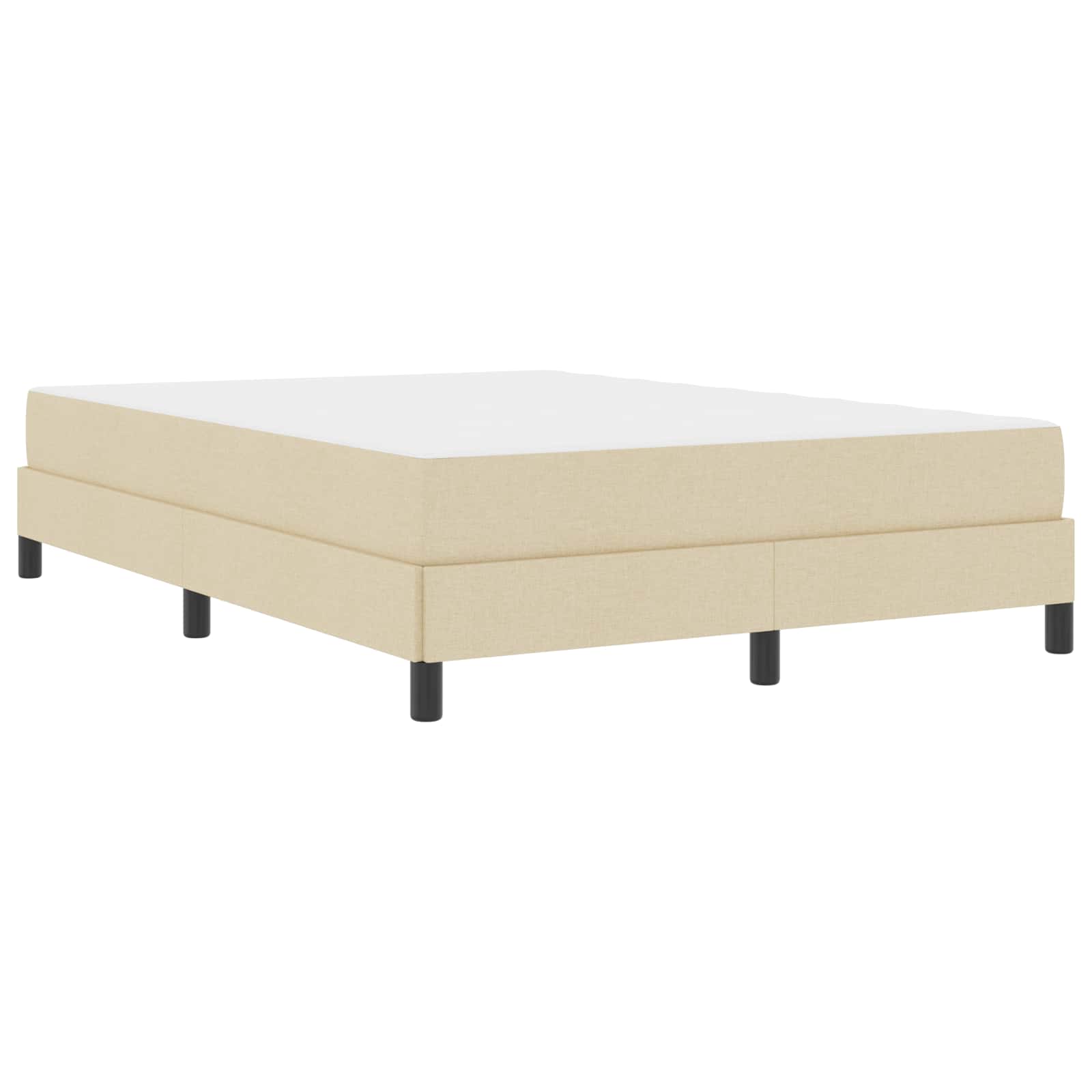 Lit à ressorts avec matelas Crème 140 x 190 cm tissu - XIOS