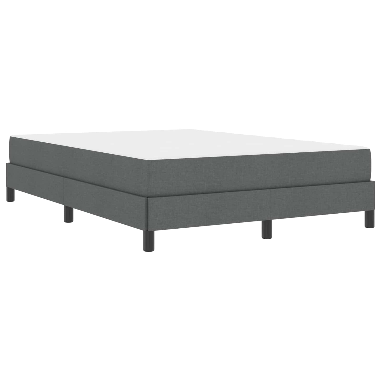 Lit à ressorts avec matelas Gris foncé 140 x 200 cm tissu - XIOS