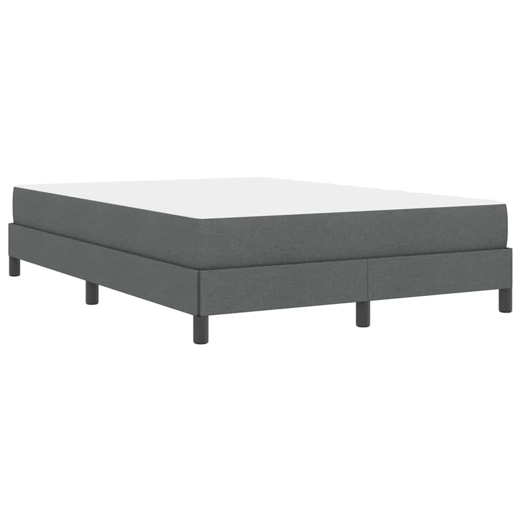 Lit à ressorts avec matelas Gris foncé 140 x 200 cm tissu - XIOS