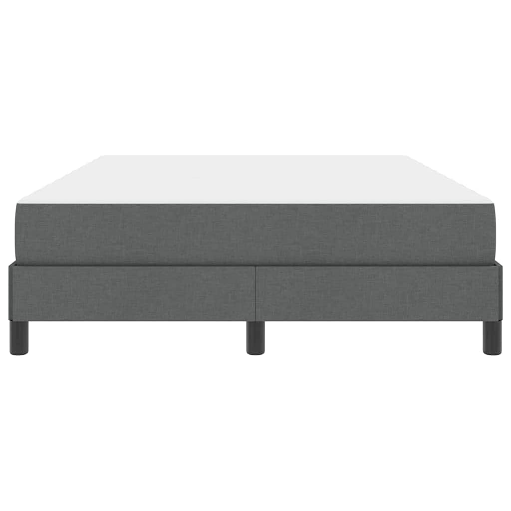 Lit à ressorts avec matelas Gris foncé 140 x 200 cm tissu - XIOS