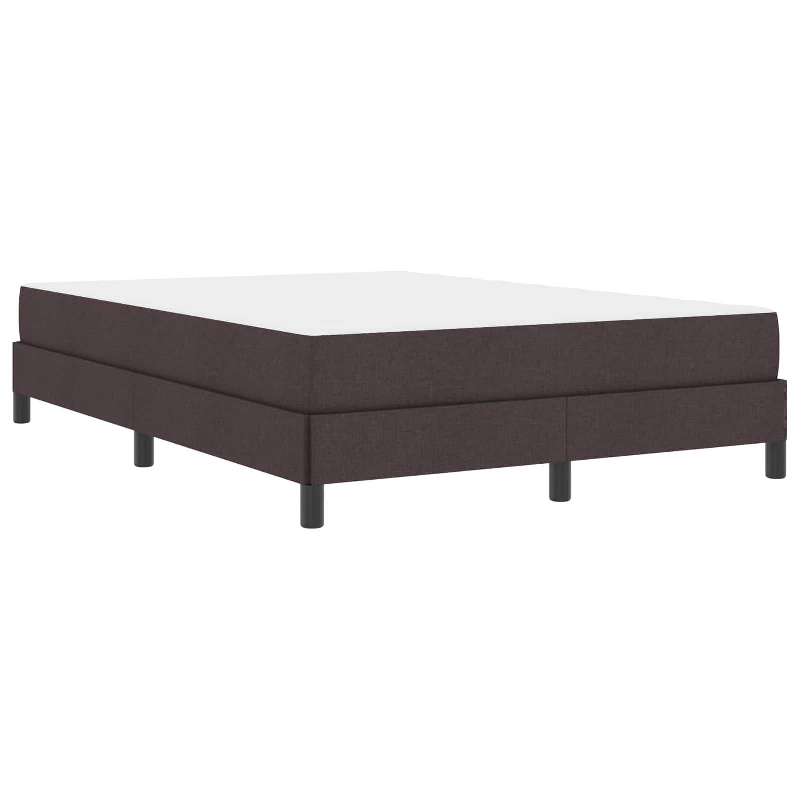 Lit à ressorts avec matelas Marron foncé 140 x 200 cm tissu - XIOS
