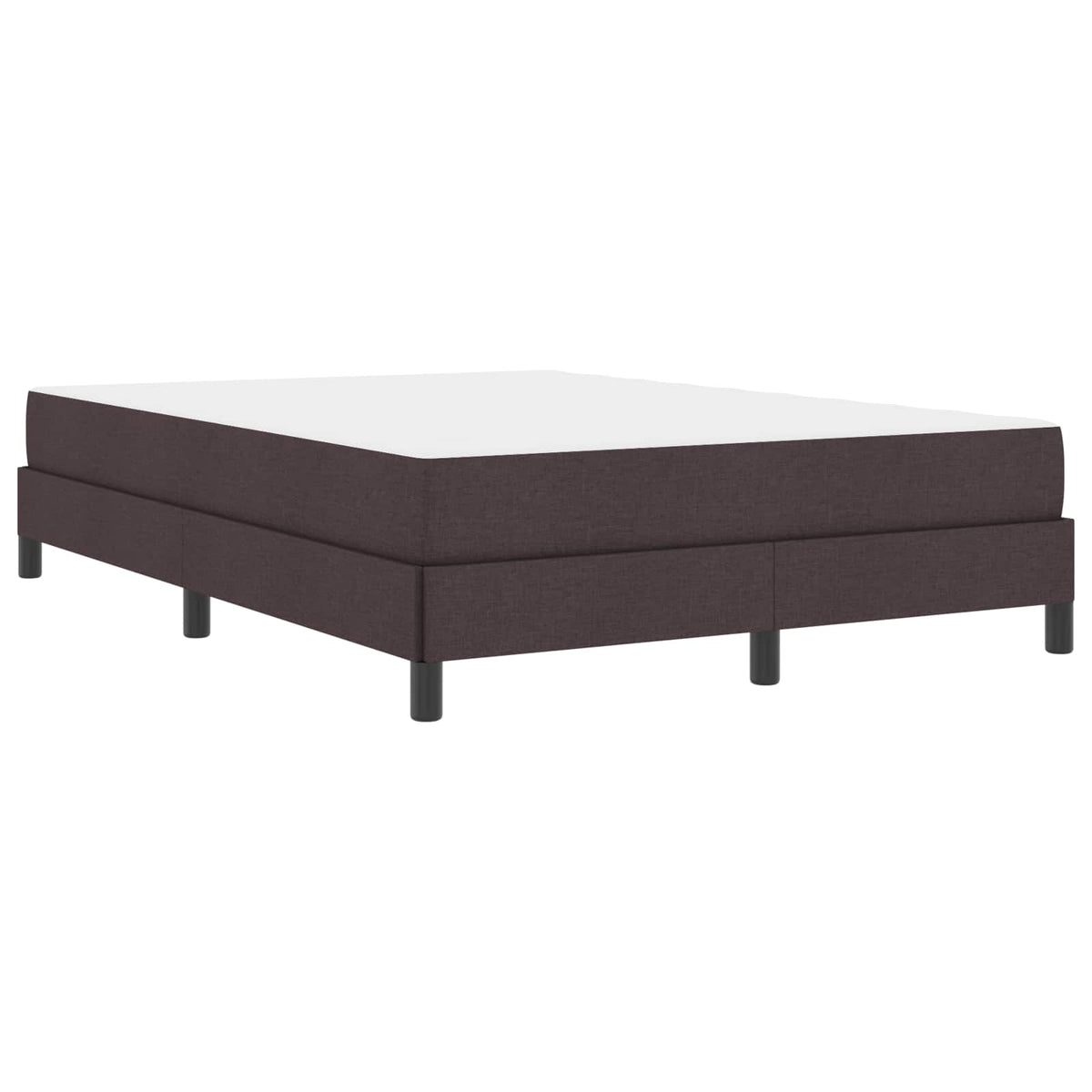 Lit à ressorts Marron foncé 140 x 200 cm tissu