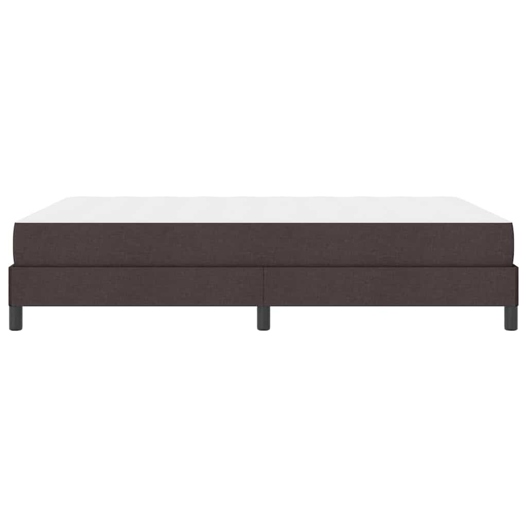Lit à ressorts avec matelas Marron foncé 140 x 200 cm tissu - XIOS