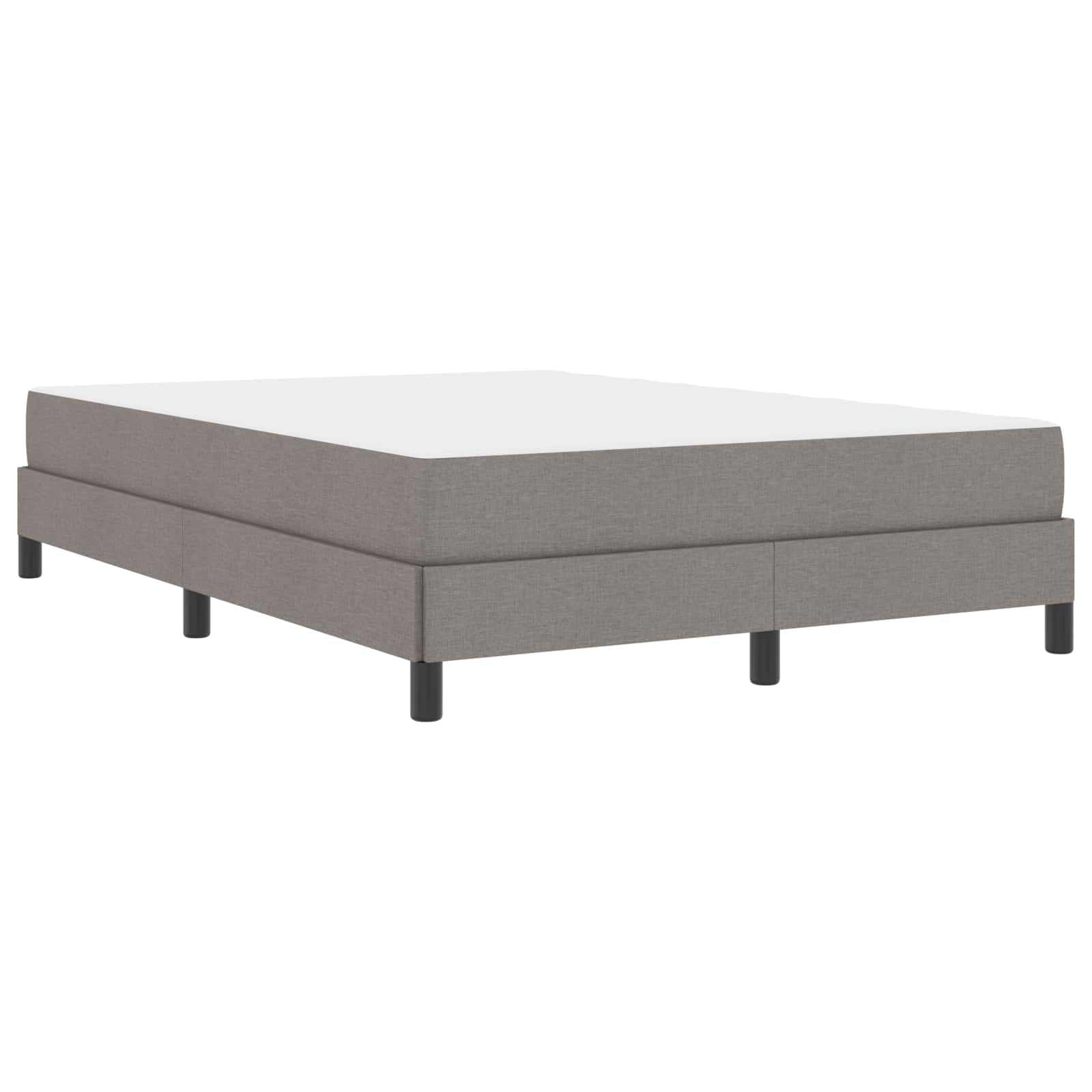Lit à ressorts avec matelas Taupe 140 x 200 cm tissu - XIOS
