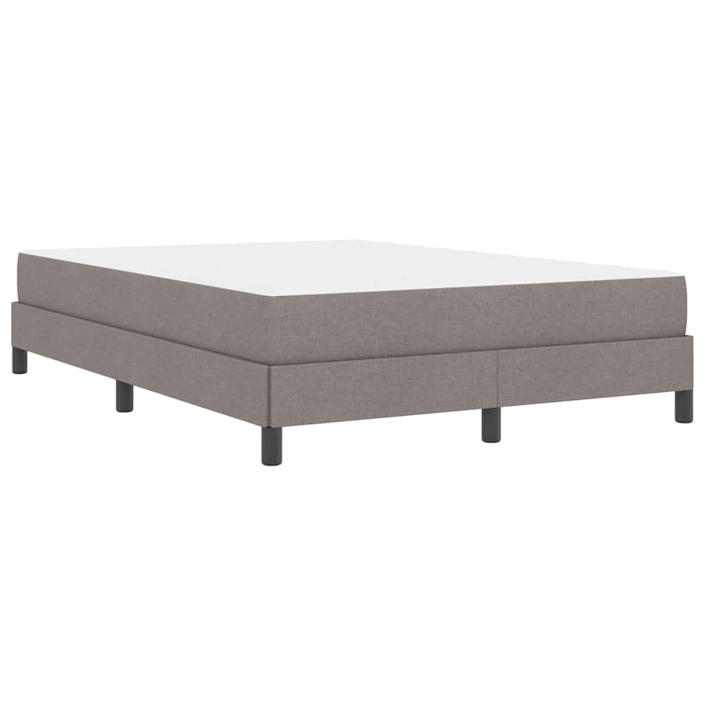 Lit à ressorts avec matelas Taupe 140 x 200 cm tissu - XIOS
