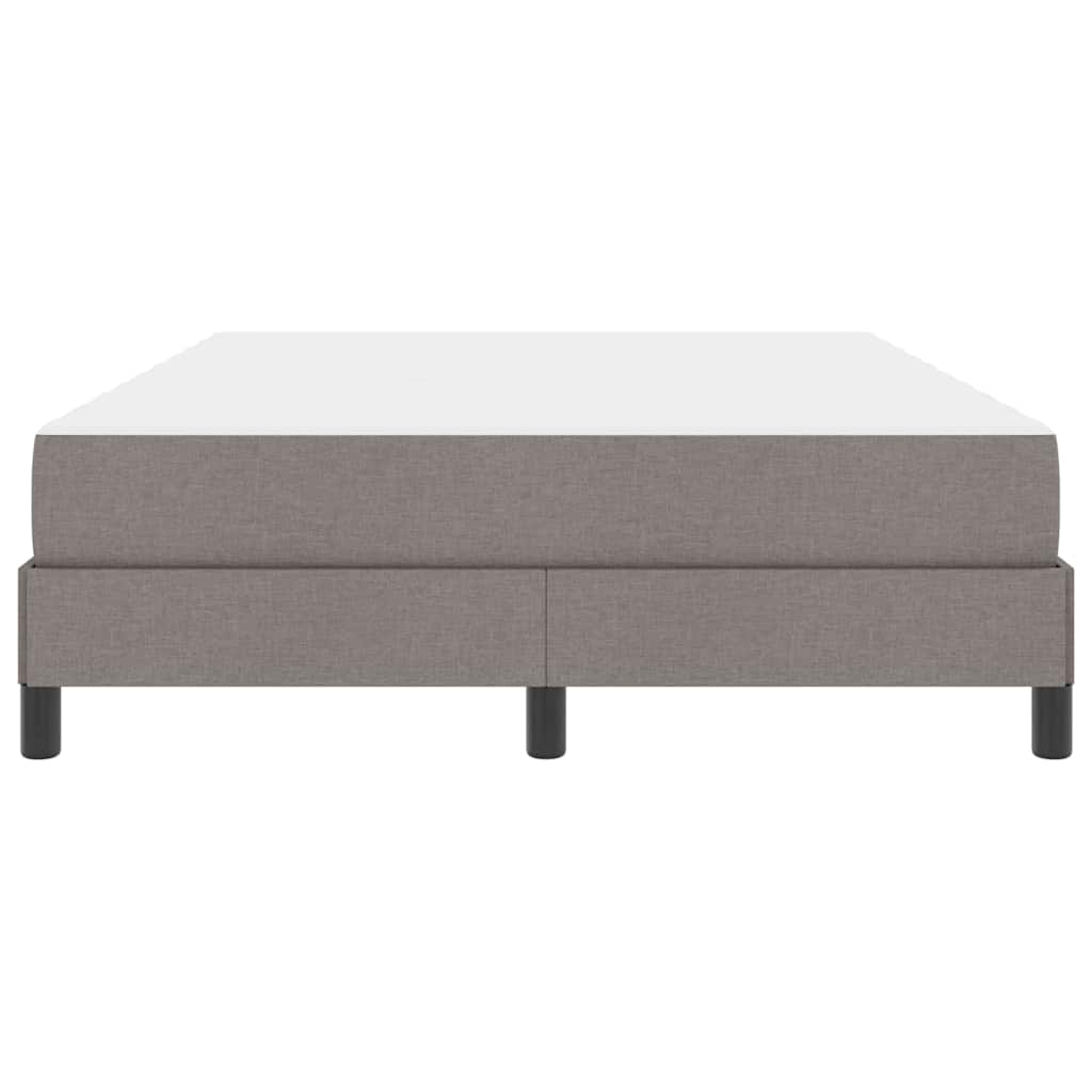 Lit à ressorts avec matelas Taupe 140 x 200 cm tissu - XIOS
