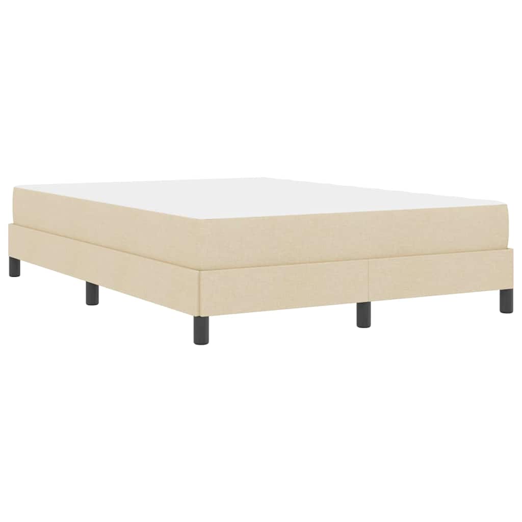 Lit à ressorts avec matelas Crème 140 x 200 cm tissu - XIOS