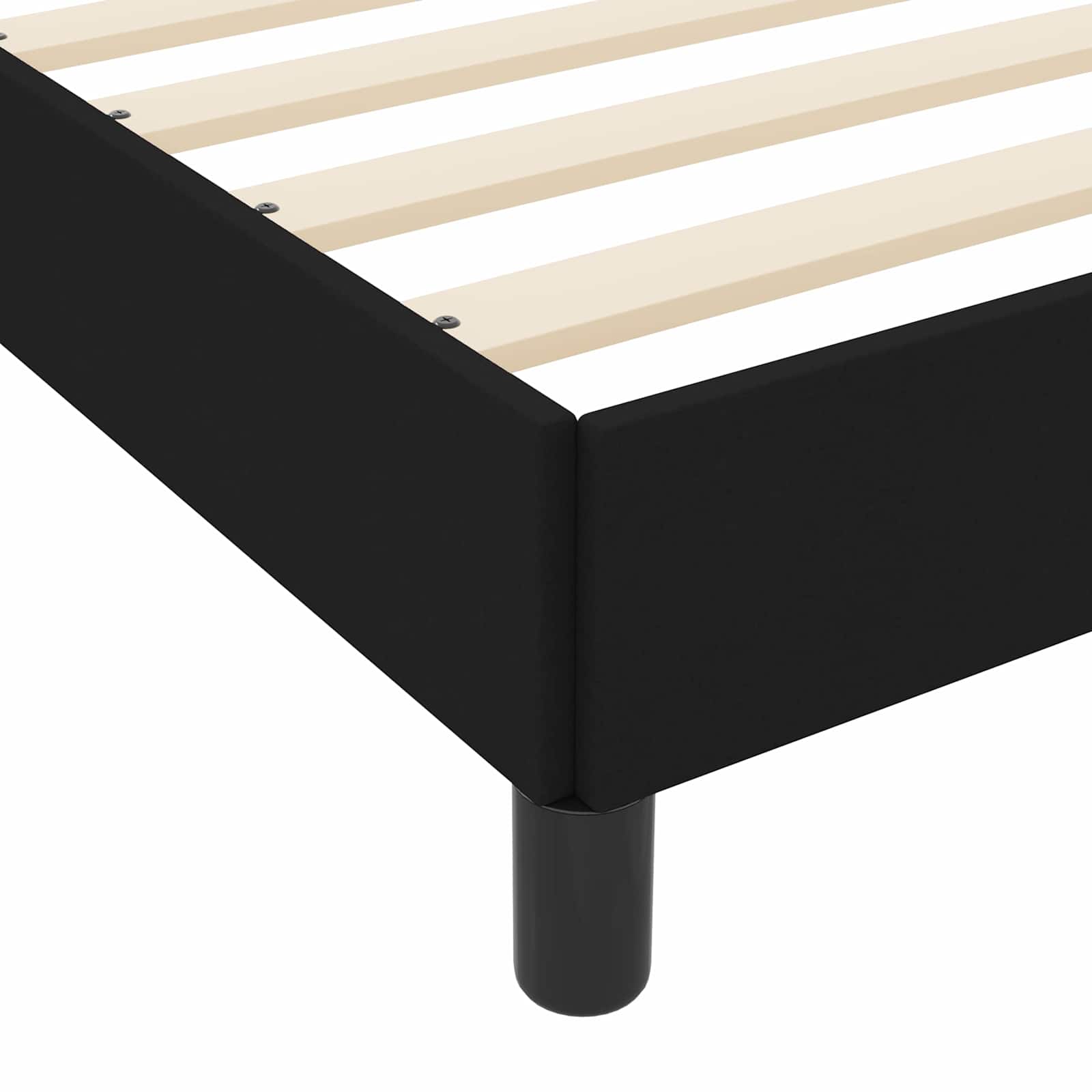 Lit à ressorts avec matelas Noir 160 x 200 cm tissu - XIOS