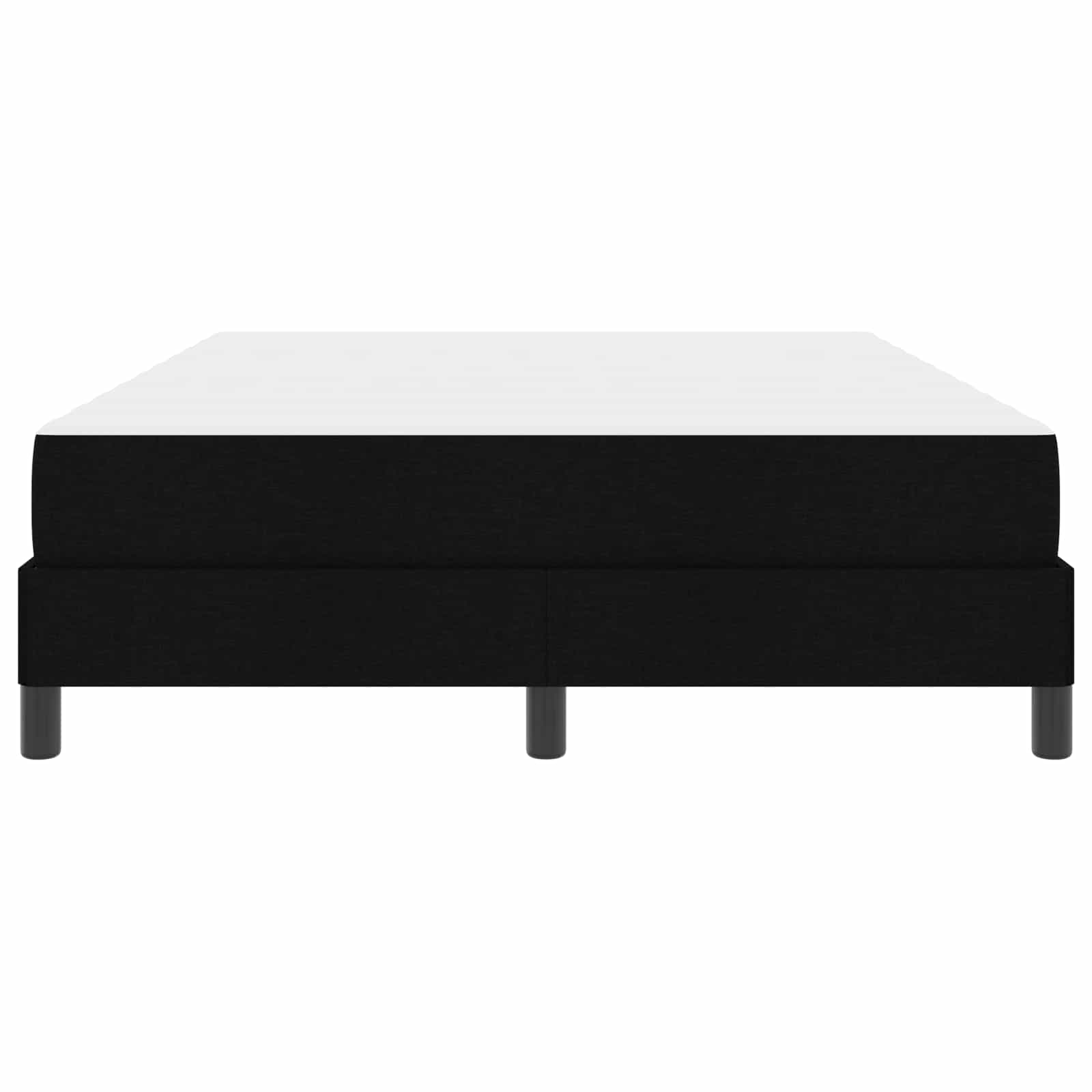 Lit à ressorts avec matelas Noir 160 x 200 cm tissu - XIOS