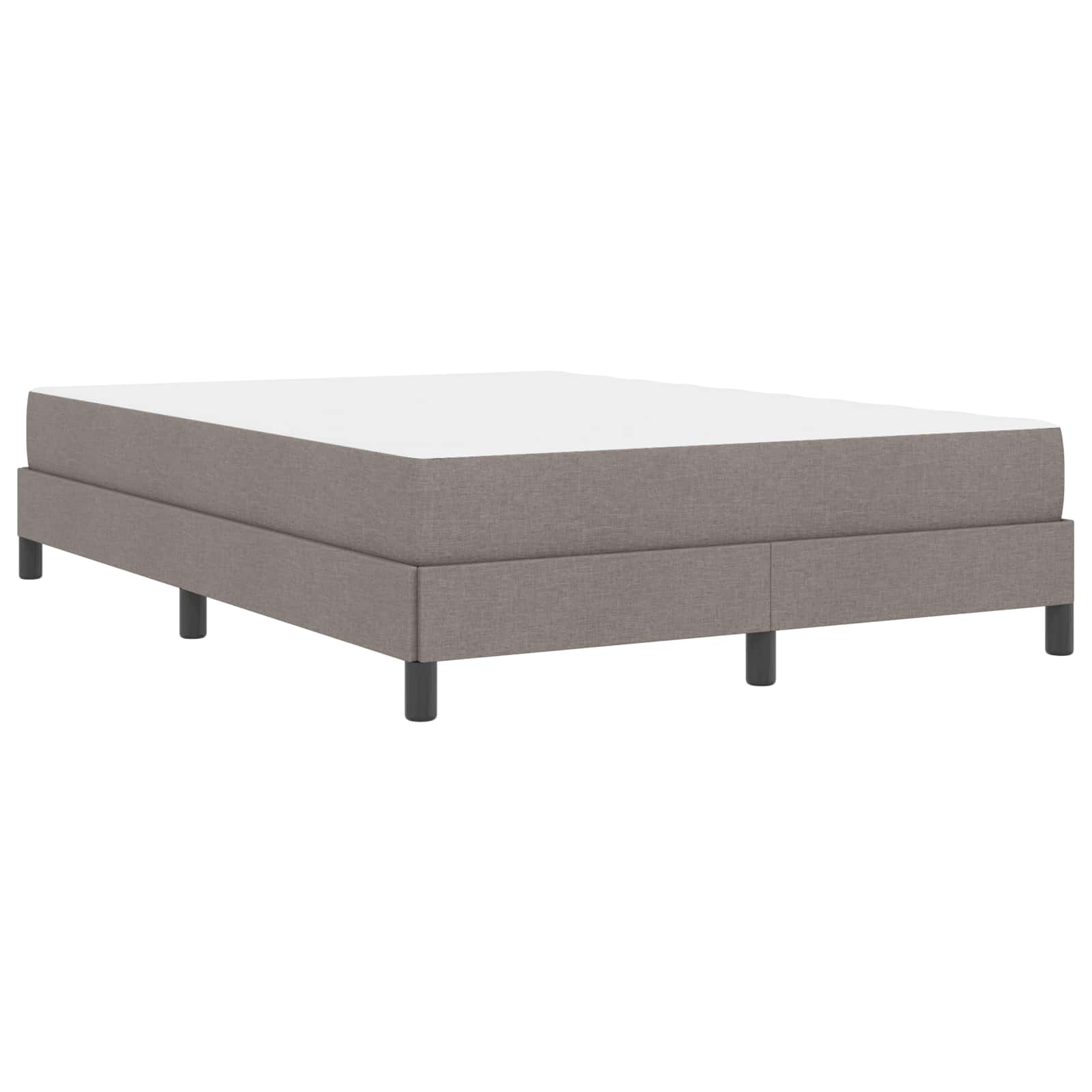 Lit à ressorts avec matelas Taupe 160 x 200 cm tissu - XIOS