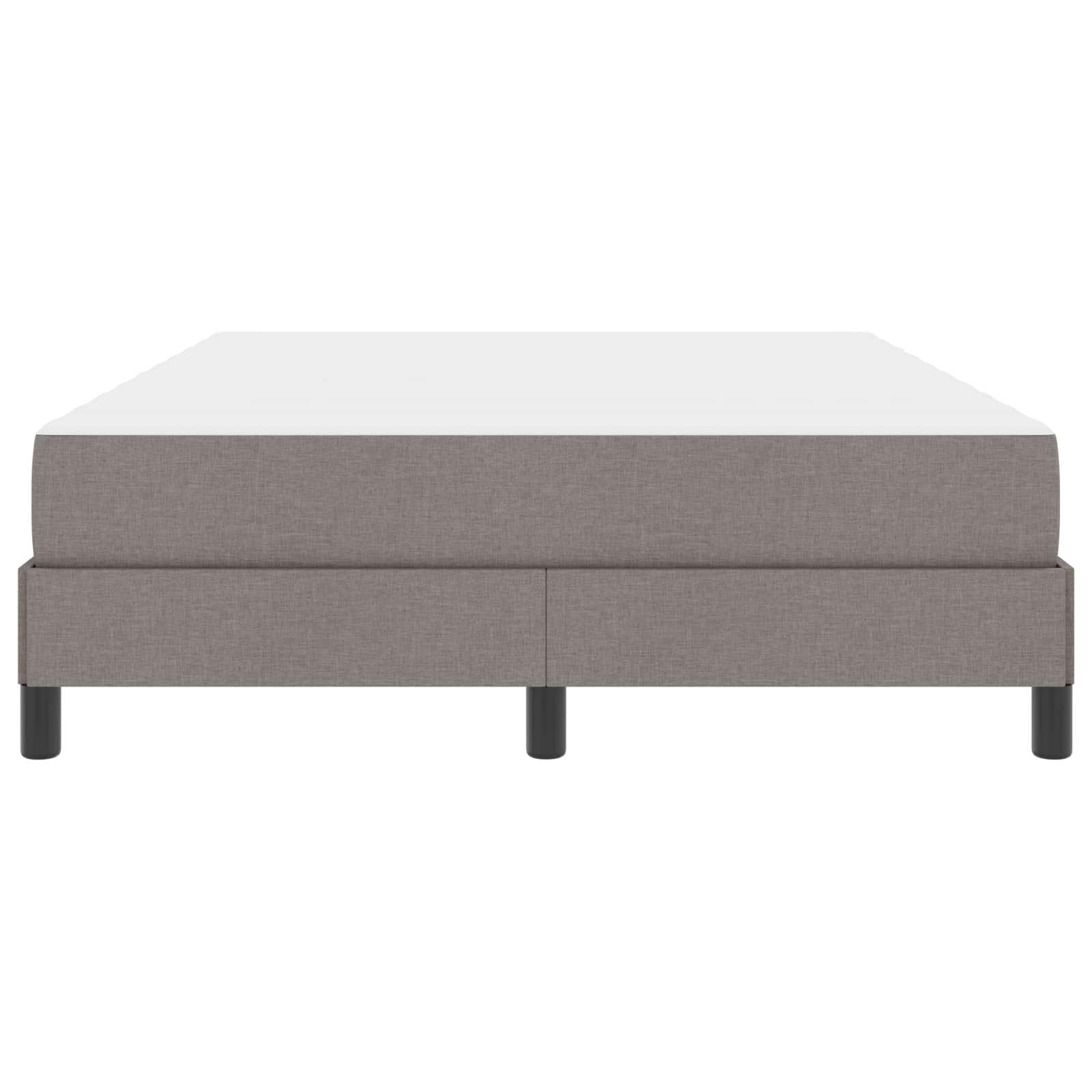 Lit à ressorts avec matelas Taupe 160 x 200 cm tissu - XIOS