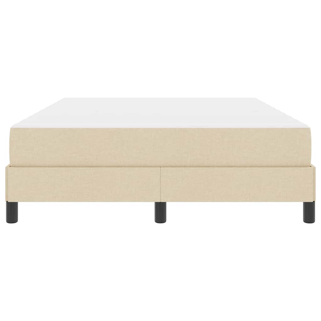 Lit à ressorts avec matelas Crème 160 x 200 cm tissu - XIOS