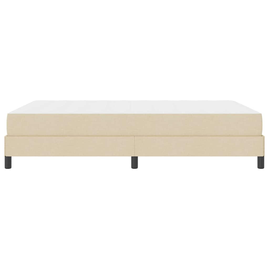 Lit à ressorts avec matelas Crème 160 x 200 cm tissu - XIOS