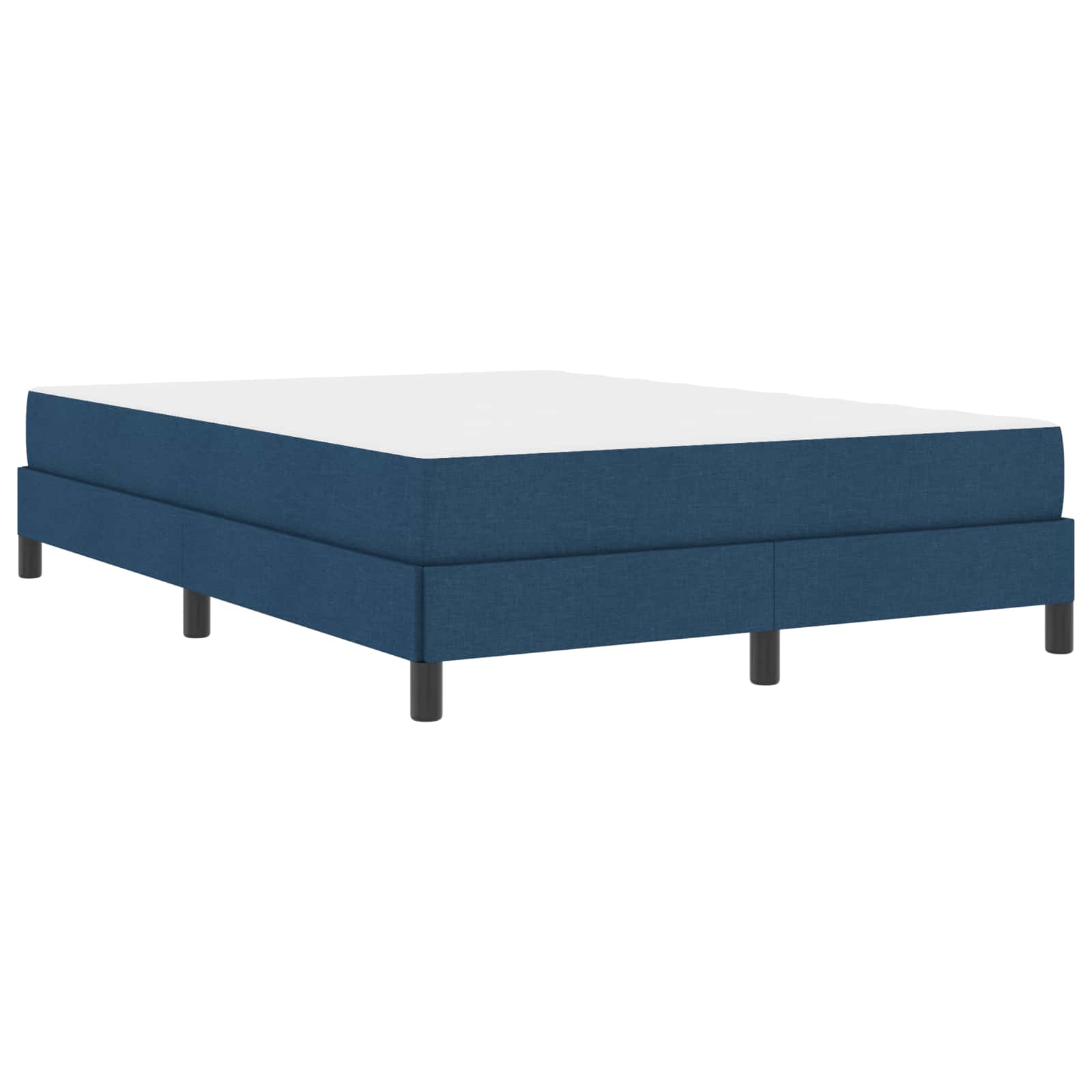 Lit à ressorts avec matelas Bleu 160 x 200 cm tissu - XIOS