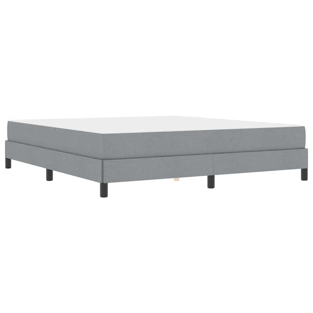 Lit à ressorts avec matelas Gris clair 180 x 200 cm tissu - XIOS