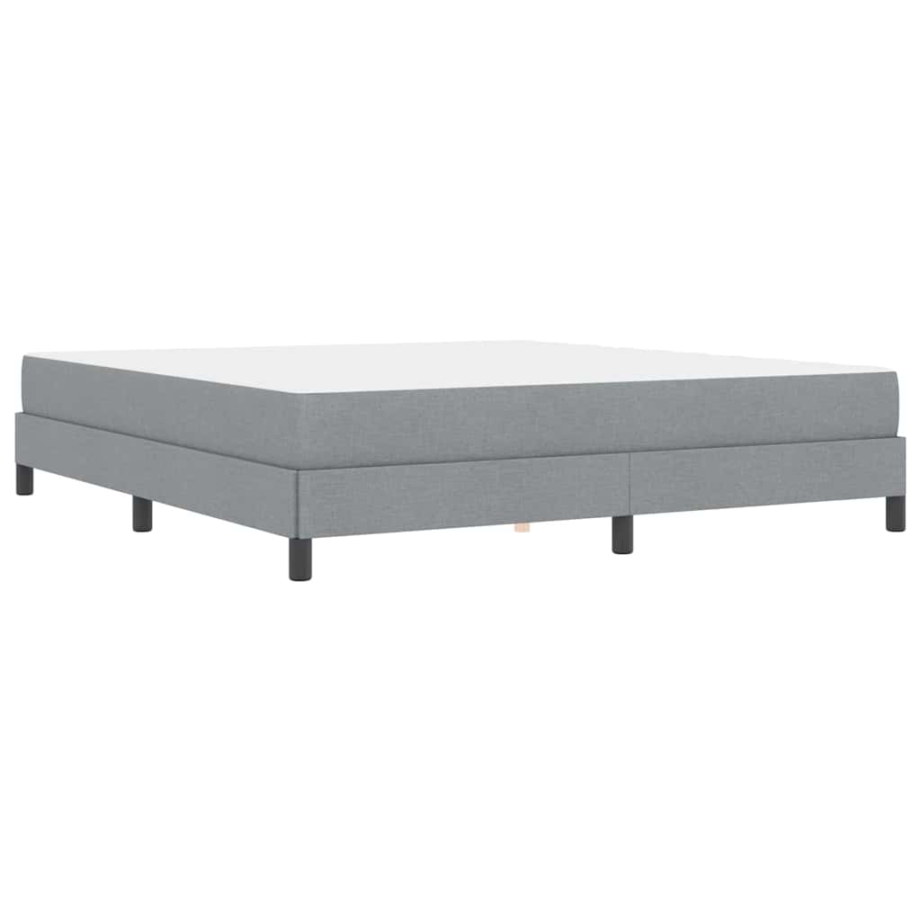 Lit à ressorts avec matelas Gris clair 180 x 200 cm tissu - XIOS