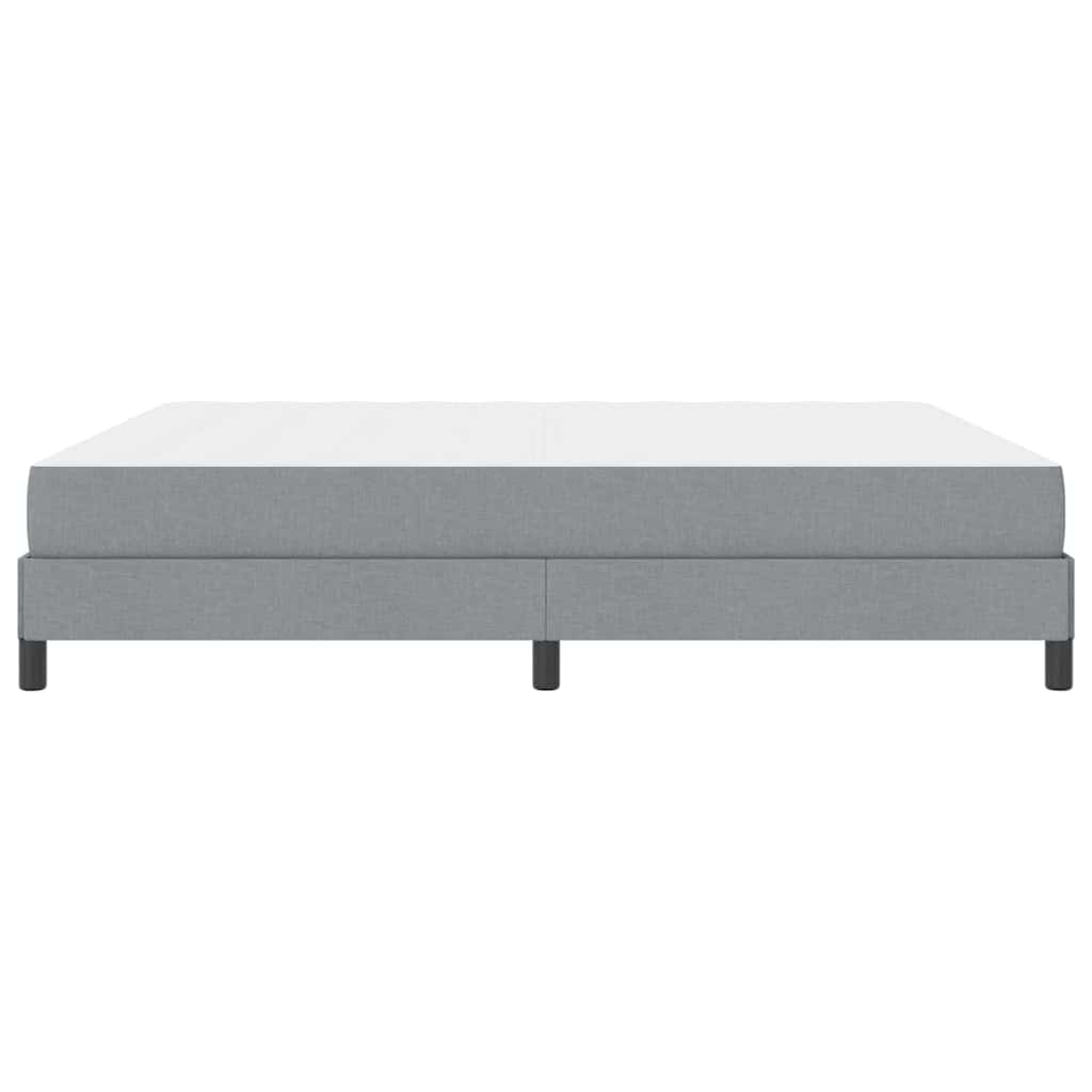 Lit à ressorts avec matelas Gris clair 180 x 200 cm tissu - XIOS