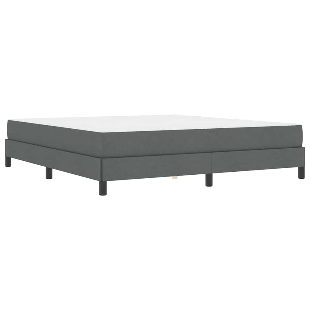 Lit à ressorts avec matelas Gris foncé 180 x 200 cm tissu - XIOS