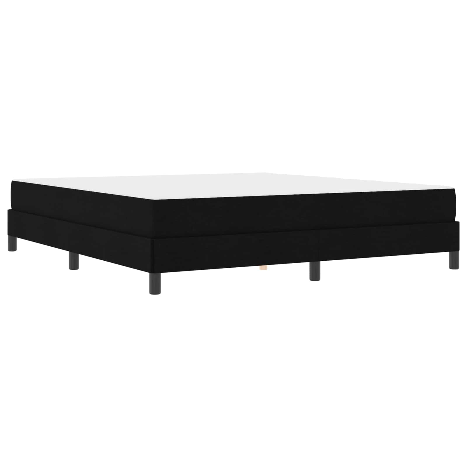 Lit à ressorts avec matelas Noir 180 x 200 cm tissu - XIOS