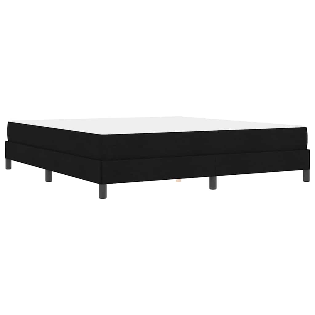 Lit à ressorts avec matelas Noir 180 x 200 cm tissu - XIOS