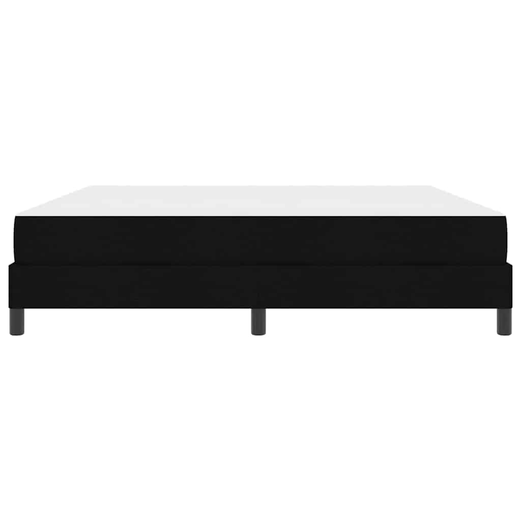 Lit à ressorts avec matelas Noir 180 x 200 cm tissu - XIOS