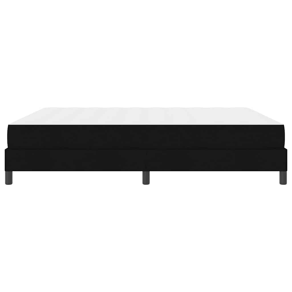 Lit à ressorts avec matelas Noir 180 x 200 cm tissu - XIOS