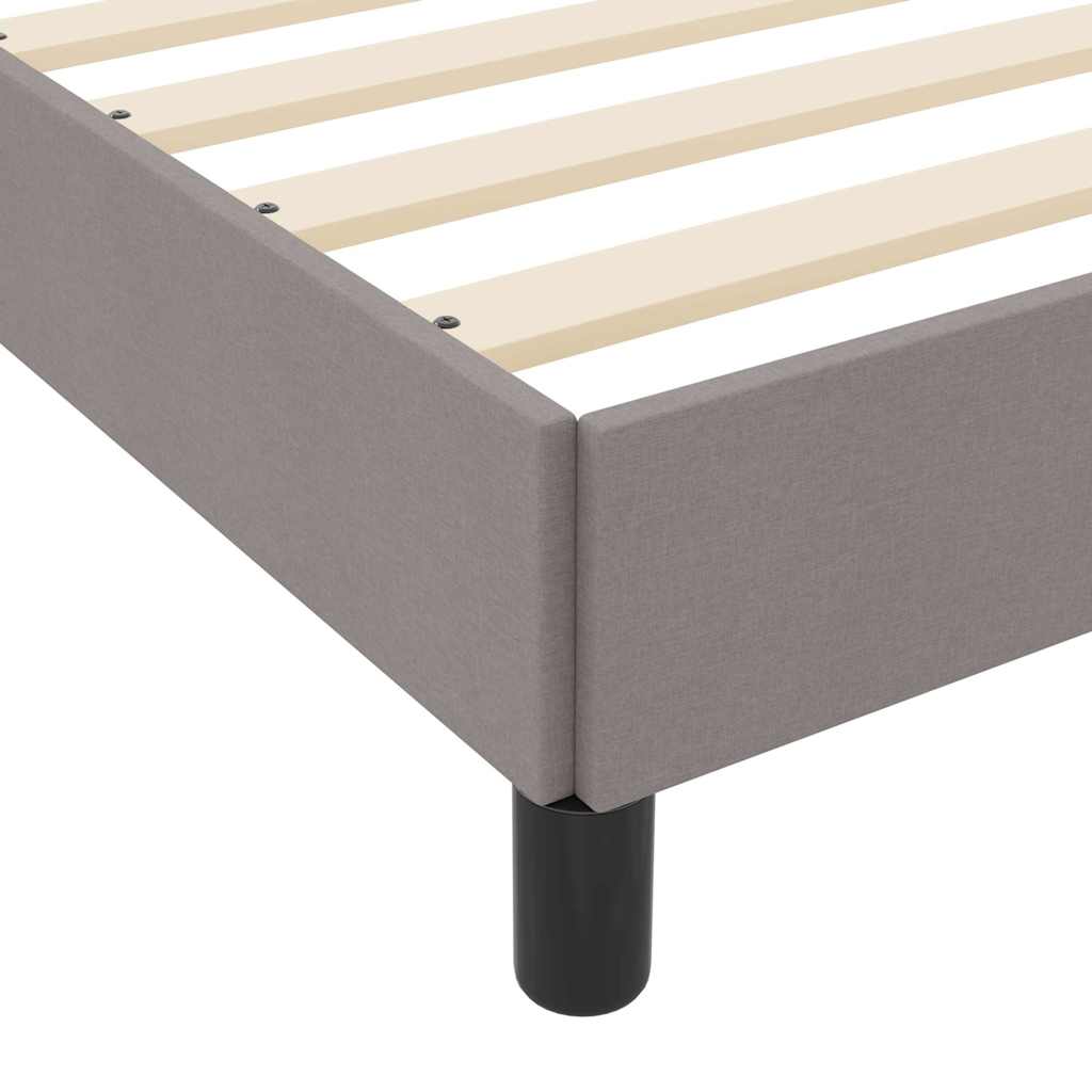 Lit à ressorts avec matelas Taupe 180 x 200 cm tissu - XIOS