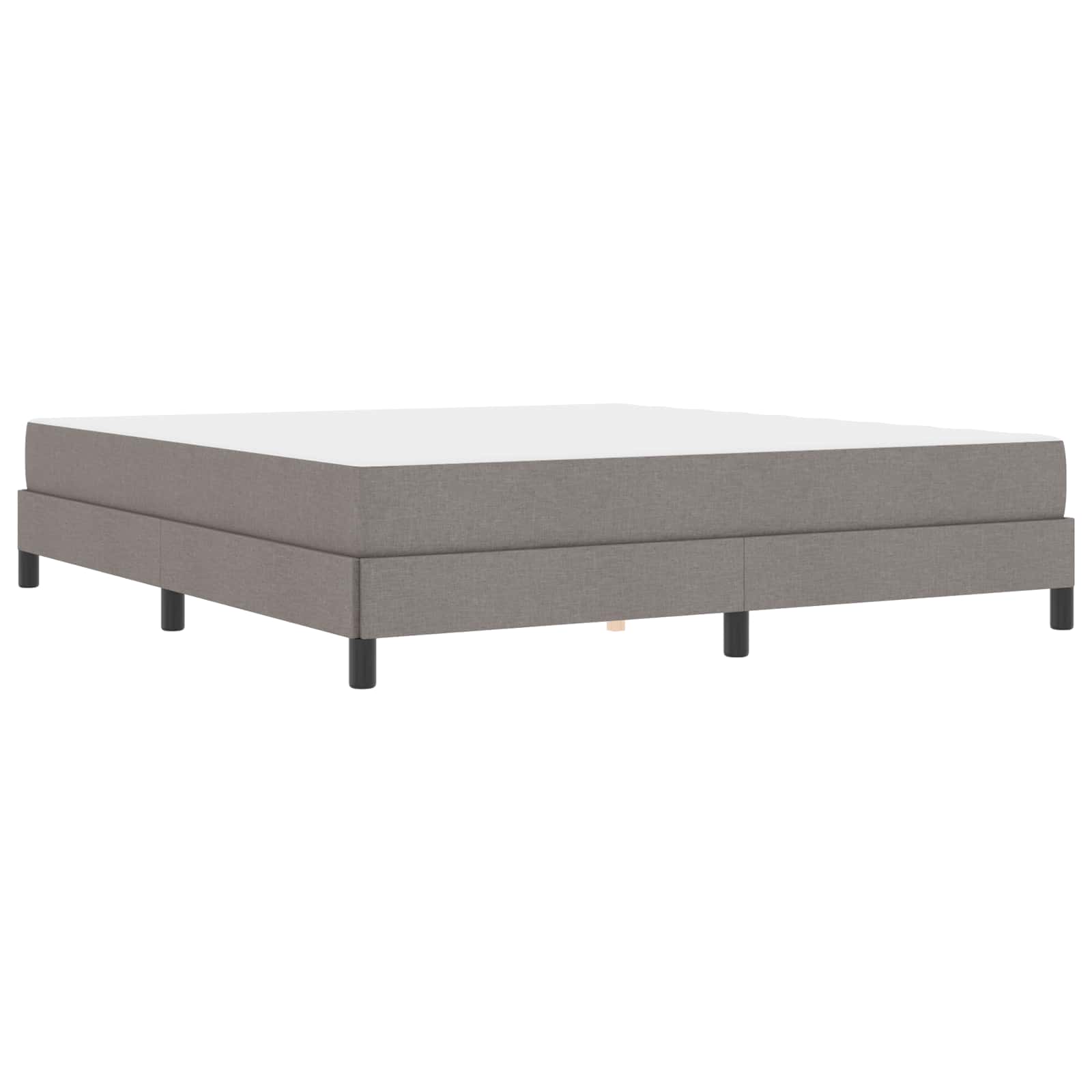 Lit à ressorts avec matelas Taupe 180 x 200 cm tissu - XIOS