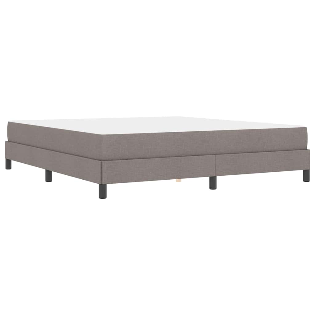 Lit à ressorts avec matelas Taupe 180 x 200 cm tissu - XIOS