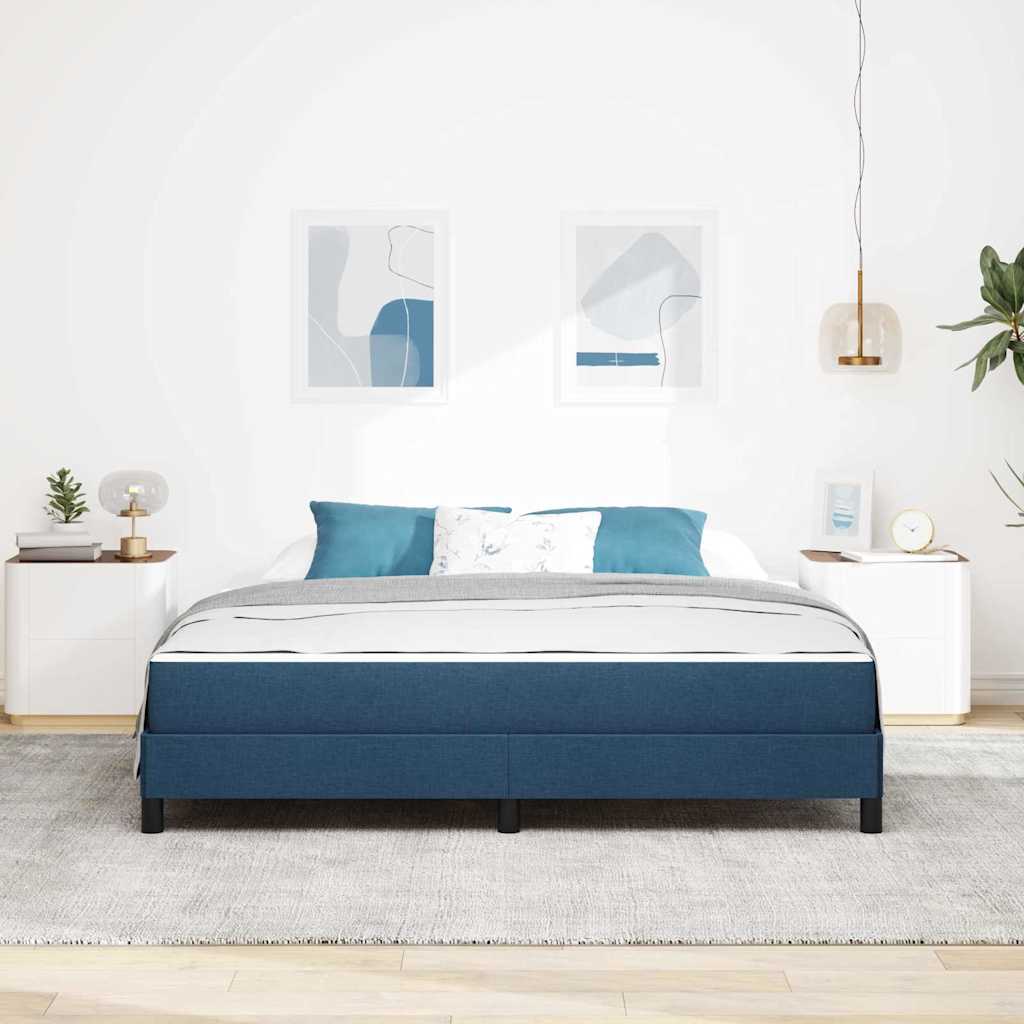 Lit à ressorts avec matelas Bleu 180 x 200 cm tissu - XIOS