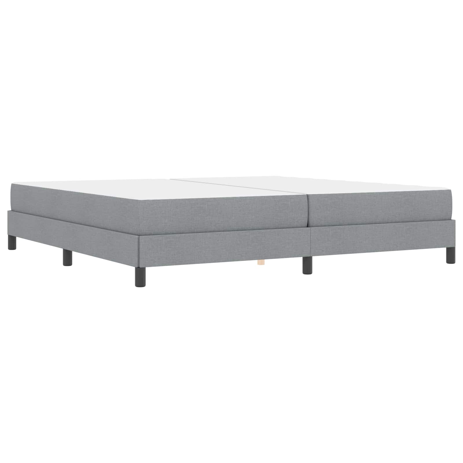 Lit à ressorts avec matelas Gris clair 200 x 200 cm tissu - XIOS