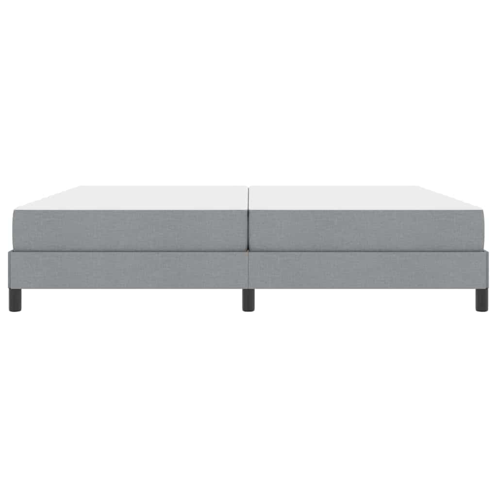 Lit à ressorts avec matelas Gris clair 200 x 200 cm tissu - XIOS