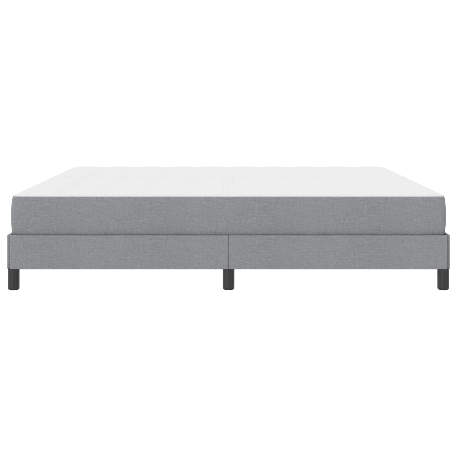 Lit à ressorts avec matelas Gris clair 200 x 200 cm tissu - XIOS