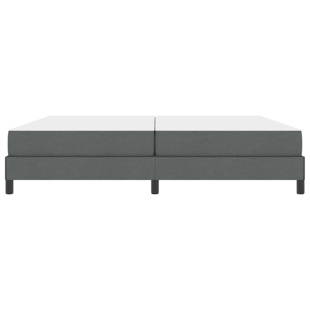 Lit à ressorts avec matelas Gris foncé 200 x 200 cm tissu - XIOS