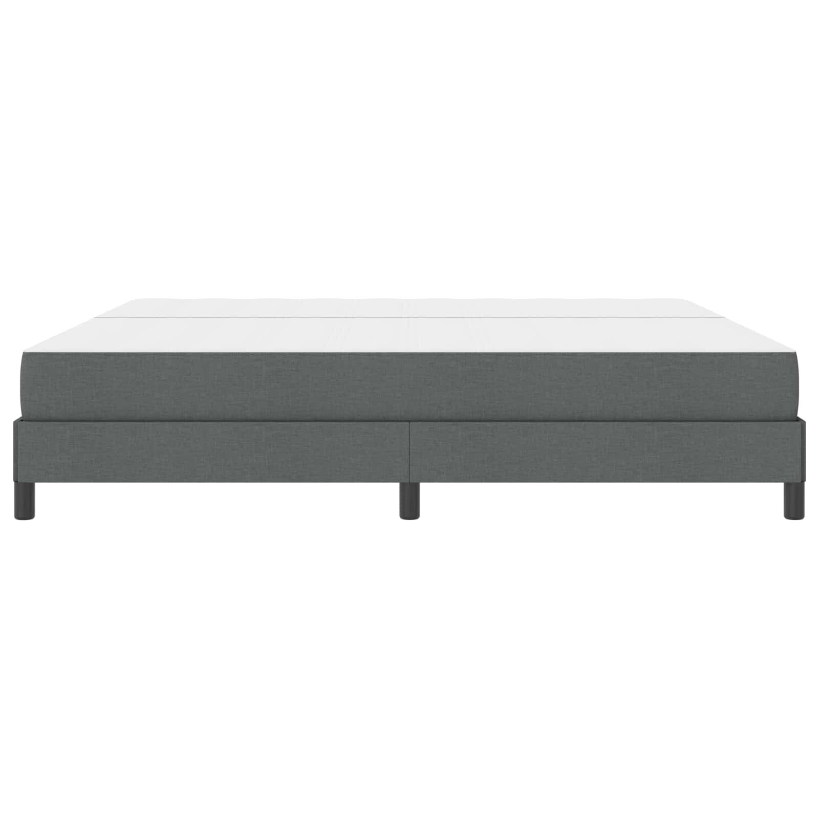 Lit à ressorts avec matelas Gris foncé 200 x 200 cm tissu - XIOS