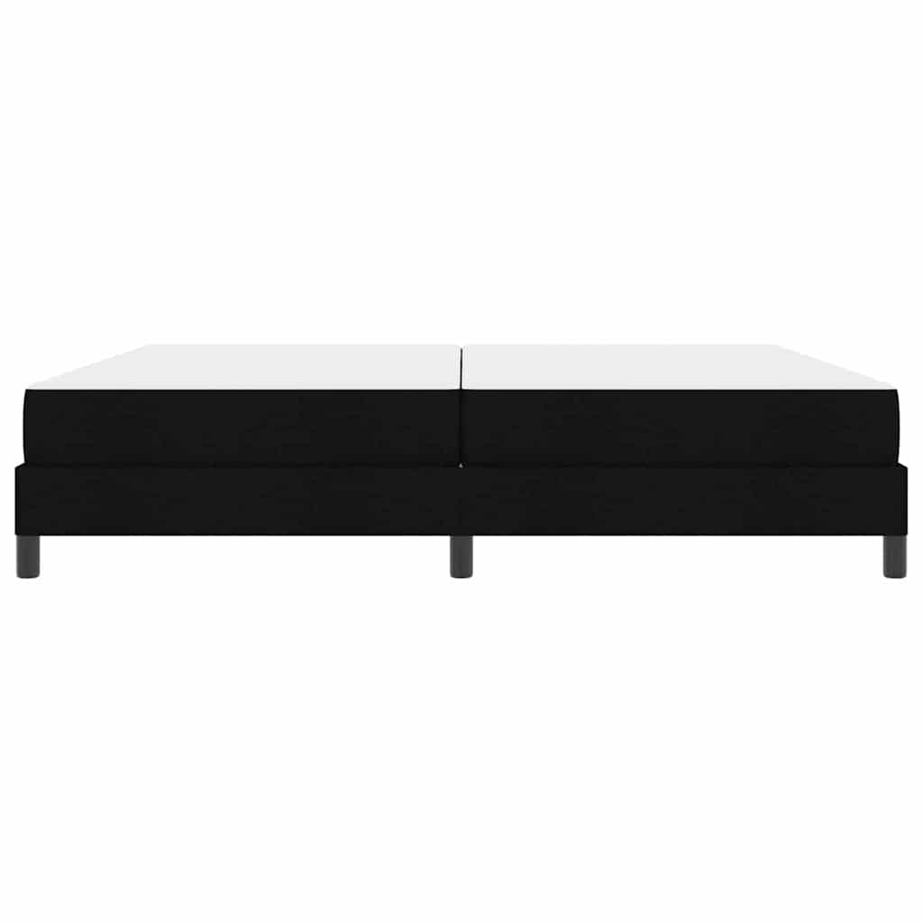 Lit à ressorts avec matelas Noir 200 x 200 cm tissu - XIOS