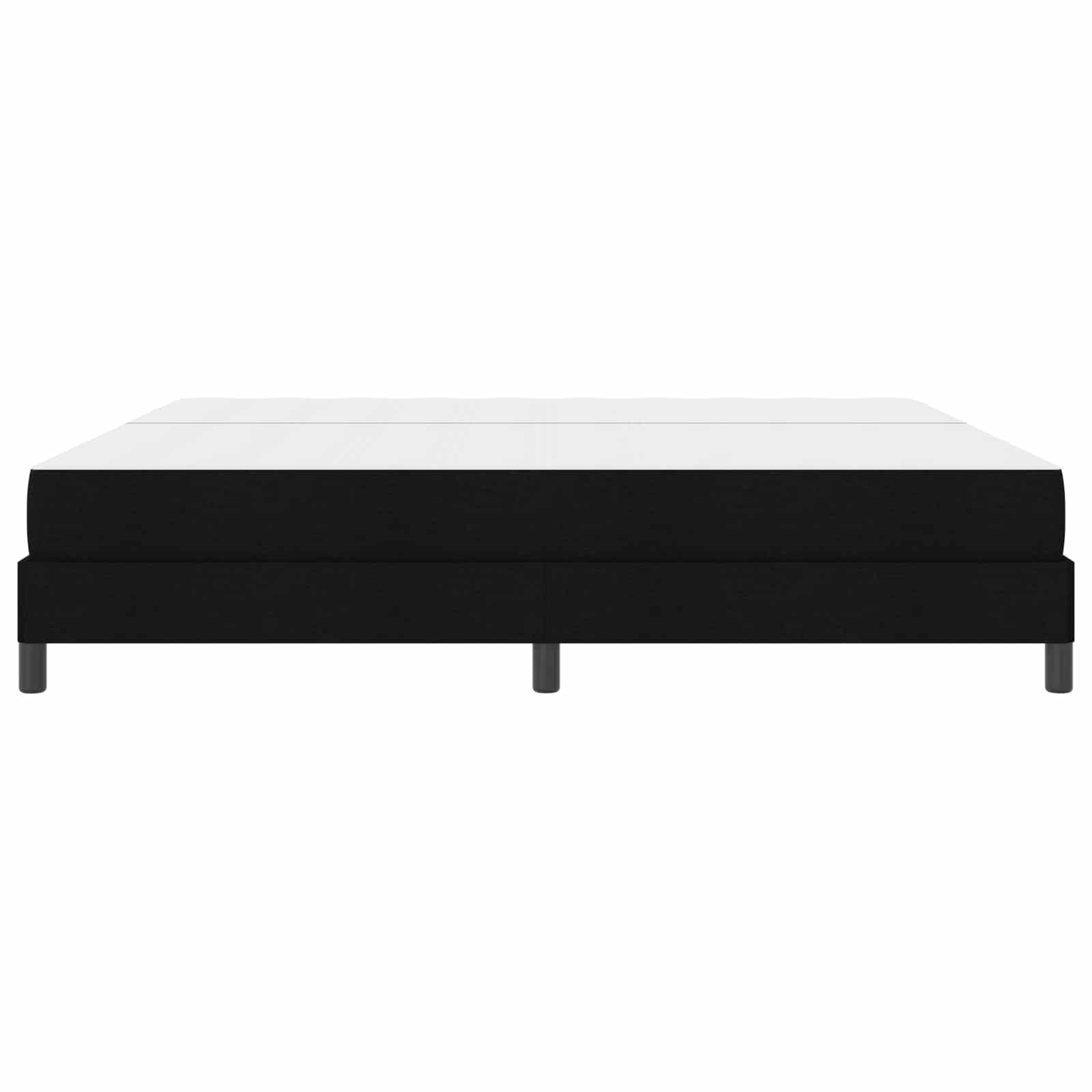 Lit à ressorts avec matelas Noir 200 x 200 cm tissu - XIOS