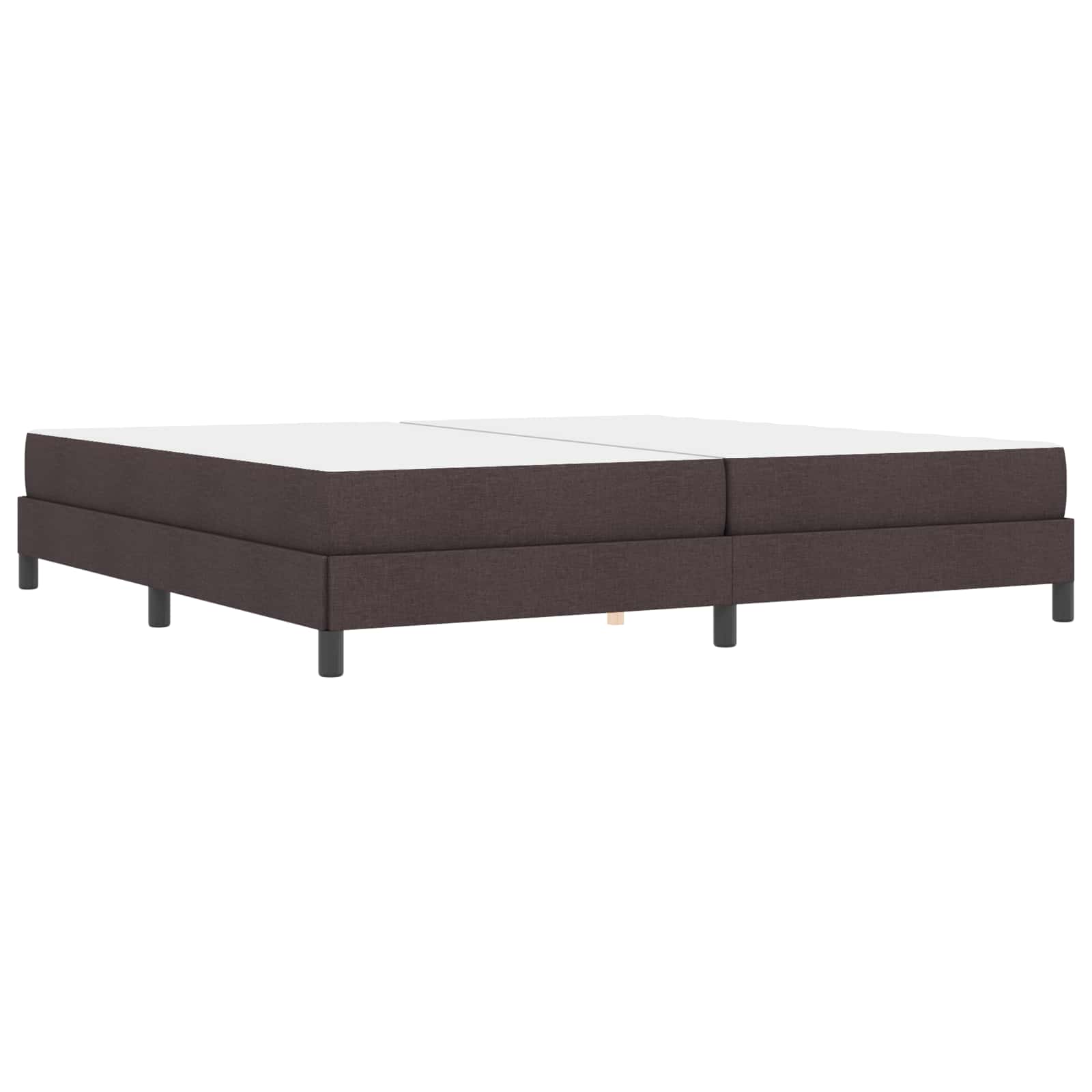 Lit à ressorts avec matelas Marron foncé 200 x 200 cm tissu - XIOS