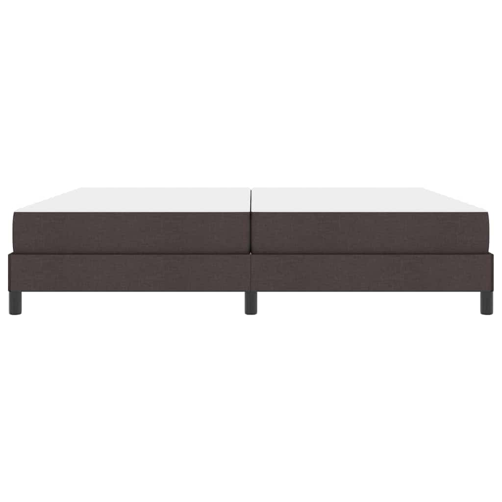Lit à ressorts avec matelas Marron foncé 200 x 200 cm tissu - XIOS