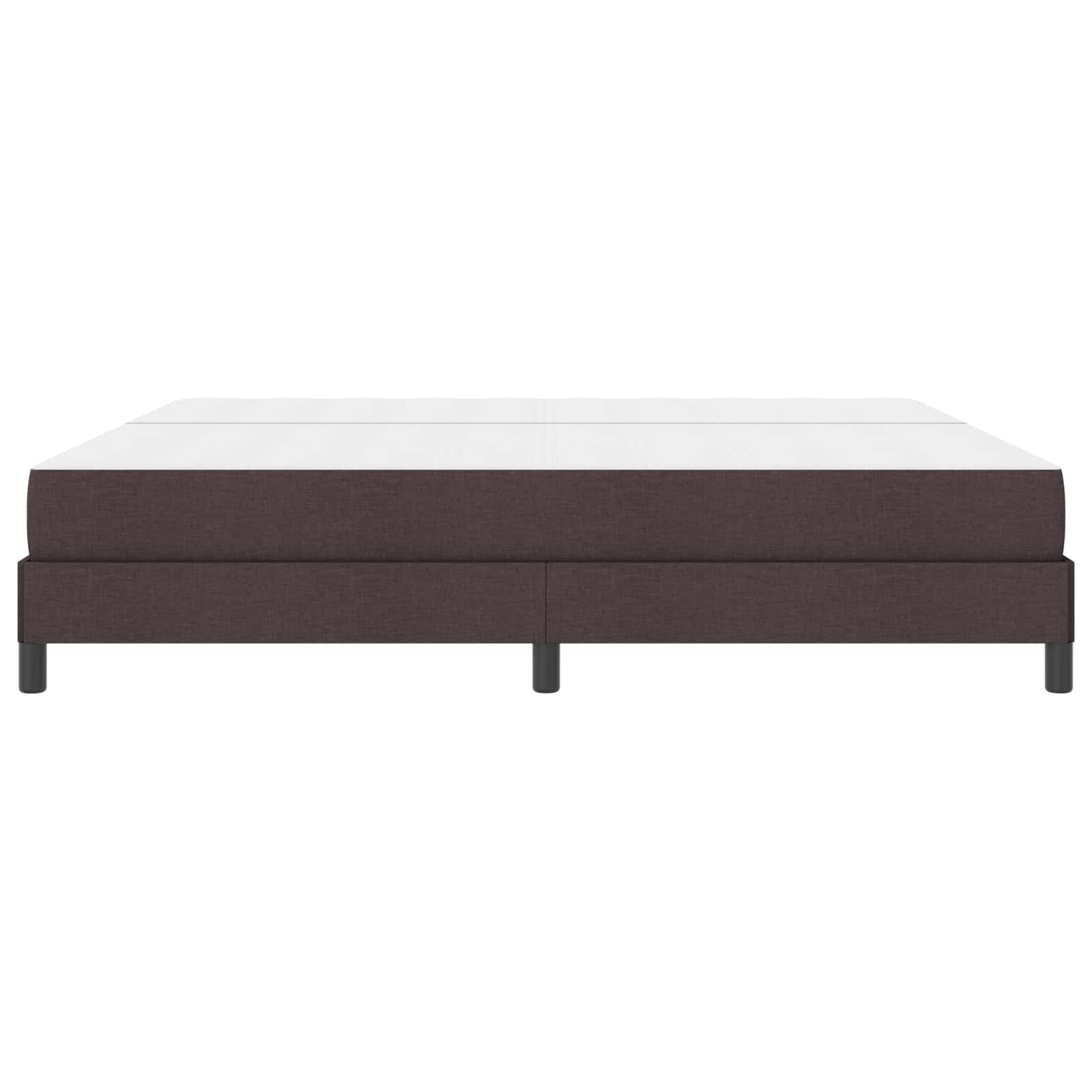 Lit à ressorts avec matelas Marron foncé 200 x 200 cm tissu - XIOS