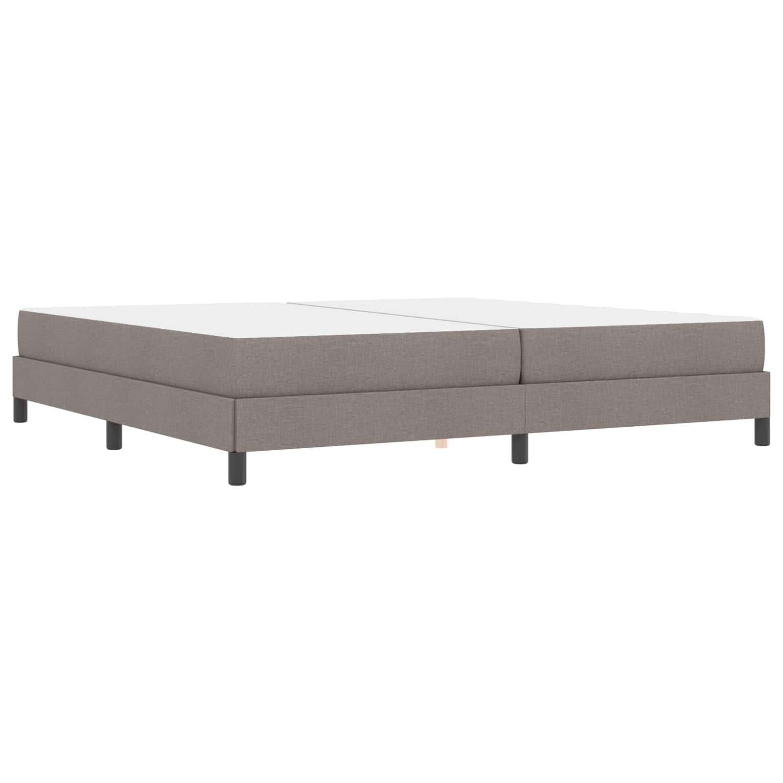 Lit à ressorts avec matelas Taupe 200 x 200 cm tissu - XIOS