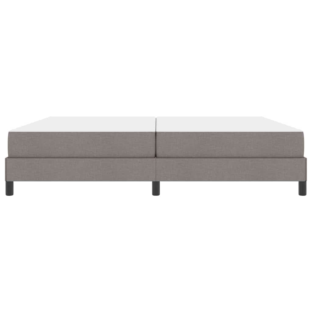 Lit à ressorts avec matelas Taupe 200 x 200 cm tissu - XIOS